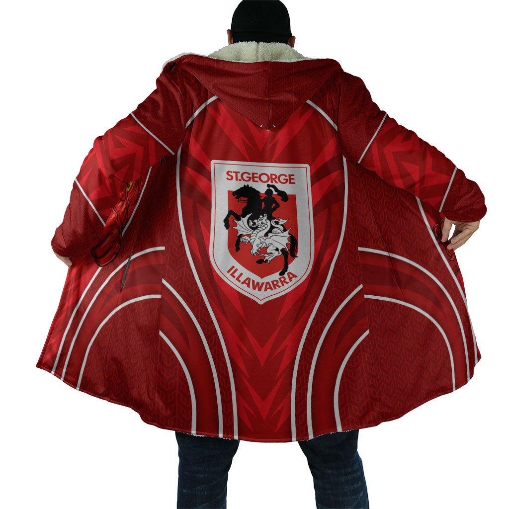 St George Illawarra Dragons Rugby Mascot Cloak Australian Rugby Culture - Tribal Inspired Dragon
