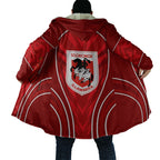 St George Illawarra Dragons Rugby Mascot Cloak Australian Rugby Culture - Tribal Inspired Dragon