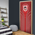 St George Illawarra Dragons Rugby Mascot Door Cover Australian Rugby Culture - Tribal Inspired Dragon