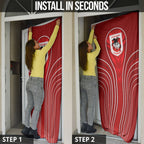 St George Illawarra Dragons Rugby Mascot Door Cover Australian Rugby Culture - Tribal Inspired Dragon
