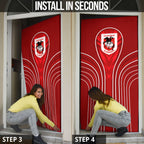St George Illawarra Dragons Rugby Mascot Door Cover Australian Rugby Culture - Tribal Inspired Dragon