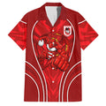 St George Illawarra Dragons Rugby Mascot Family Matching Puletasi and Hawaiian Shirt Australian Rugby Culture - Tribal Inspired Dragon