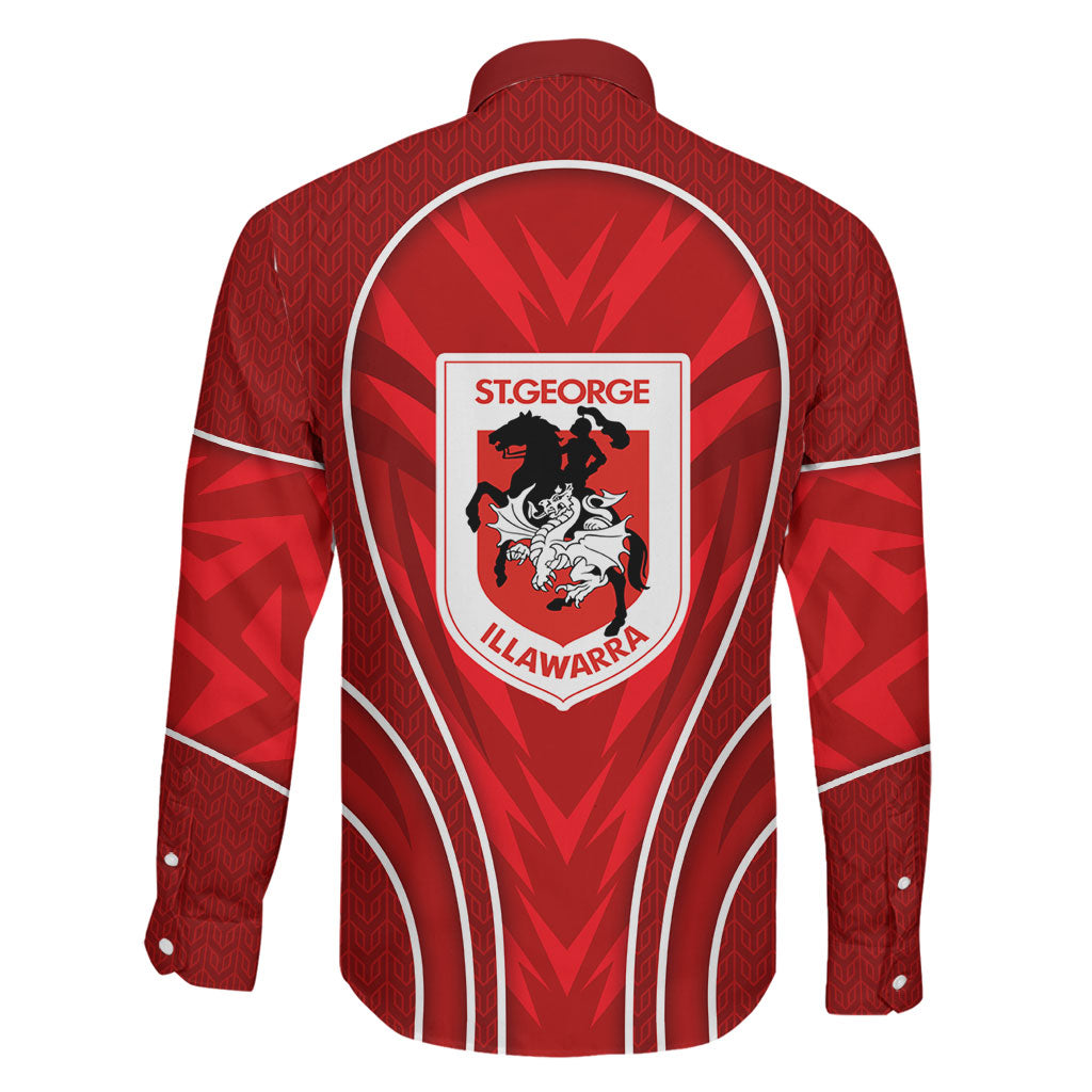 St George Illawarra Dragons Rugby Mascot Family Matching Tank Maxi Dress and Hawaiian Shirt Australian Rugby Culture - Tribal Inspired Dragon