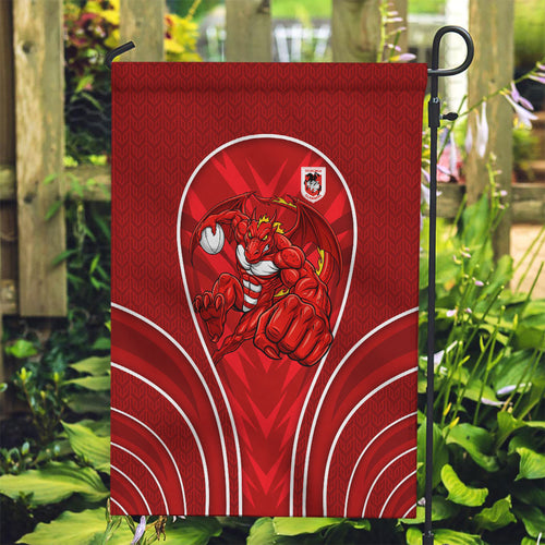 St George Illawarra Dragons Rugby Mascot Garden Flag Australian Rugby Culture - Tribal Inspired Dragon