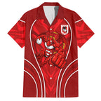 St George Illawarra Dragons Rugby Mascot Hawaiian Shirt Australian Rugby Culture - Tribal Inspired Dragon