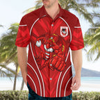St George Illawarra Dragons Rugby Mascot Hawaiian Shirt Australian Rugby Culture - Tribal Inspired Dragon