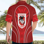St George Illawarra Dragons Rugby Mascot Hawaiian Shirt Australian Rugby Culture - Tribal Inspired Dragon