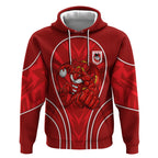 St George Illawarra Dragons Rugby Mascot Hoodie Australian Rugby Culture - Tribal Inspired Dragon