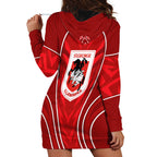 St George Illawarra Dragons Rugby Mascot Hoodie Dress Australian Rugby Culture - Tribal Inspired Dragon