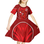 St George Illawarra Dragons Rugby Mascot Kid Short Sleeve Dress Australian Rugby Culture - Tribal Inspired Dragon