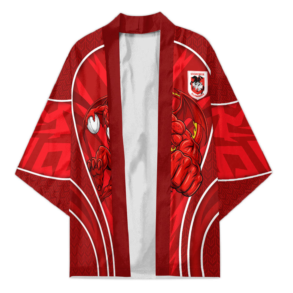 St George Illawarra Dragons Rugby Mascot Kimono Australian Rugby Culture - Tribal Inspired Dragon