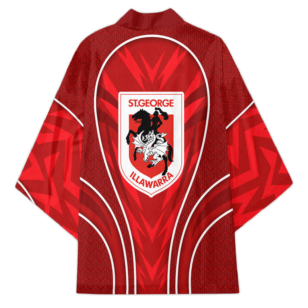 St George Illawarra Dragons Rugby Mascot Kimono Australian Rugby Culture - Tribal Inspired Dragon