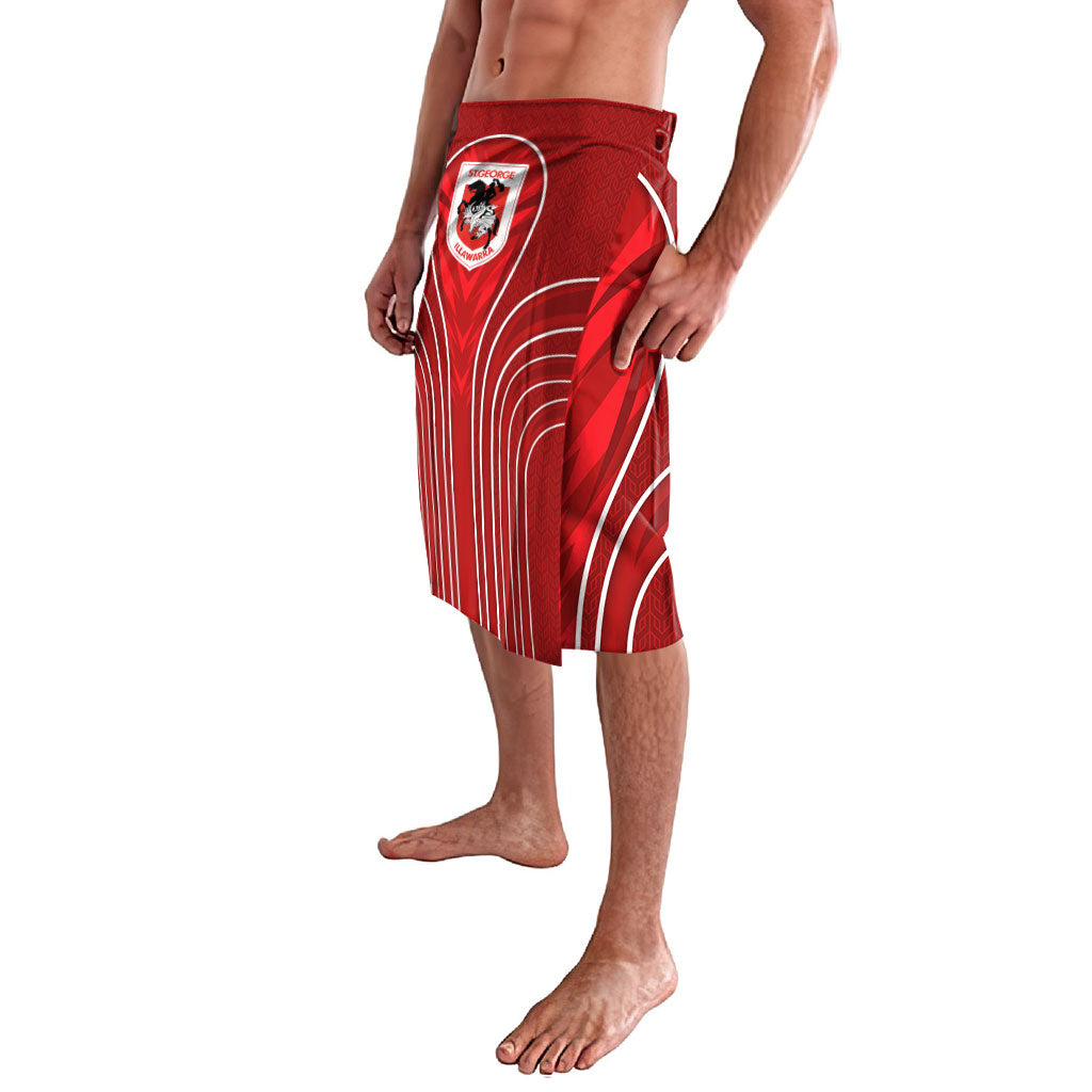 St George Illawarra Dragons Rugby Mascot Lavalava Australian Rugby Culture - Tribal Inspired Dragon