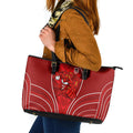 St George Illawarra Dragons Rugby Mascot Leather Tote Bag Australian Rugby Culture - Tribal Inspired Dragon