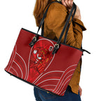 St George Illawarra Dragons Rugby Mascot Leather Tote Bag Australian Rugby Culture - Tribal Inspired Dragon