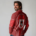 St George Illawarra Dragons Rugby Mascot Long Sleeve Polo Shirt Australian Rugby Culture - Tribal Inspired Dragon