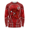 St George Illawarra Dragons Rugby Mascot Long Sleeve Shirt Australian Rugby Culture - Tribal Inspired Dragon