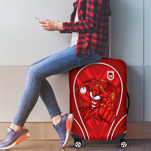 St George Illawarra Dragons Rugby Mascot Luggage Cover Australian Rugby Culture - Tribal Inspired Dragon