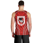 St George Illawarra Dragons Rugby Mascot Men Tank Top Australian Rugby Culture - Tribal Inspired Dragon