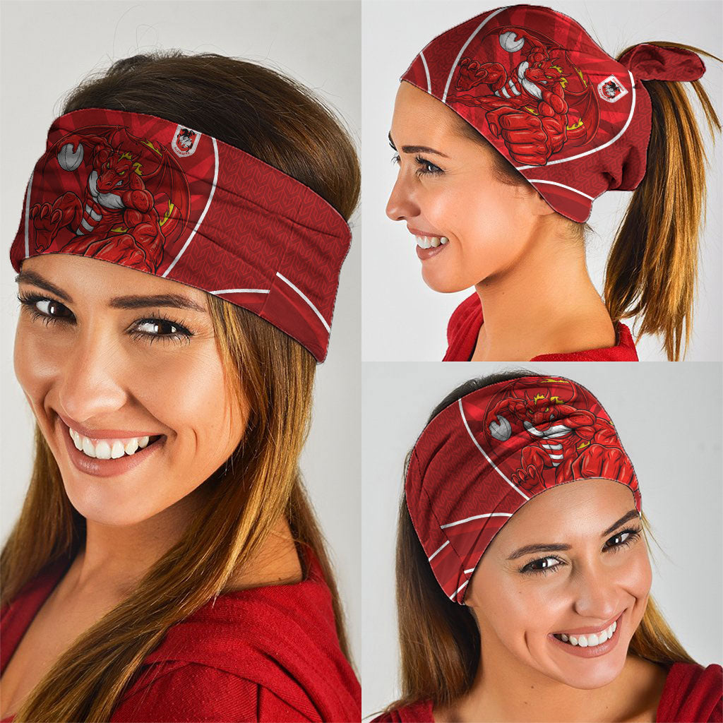 St George Illawarra Dragons Rugby Mascot Neck Gaiter Australian Rugby Culture - Tribal Inspired Dragon