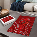 St George Illawarra Dragons Rugby Mascot Puzzle Australian Rugby Culture - Tribal Inspired Dragon