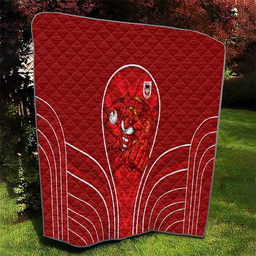 St George Illawarra Dragons Rugby Mascot Quilt Australian Rugby Culture - Tribal Inspired Dragon