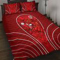 St George Illawarra Dragons Rugby Mascot Quilt Bed Set Australian Rugby Culture - Tribal Inspired Dragon