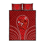 St George Illawarra Dragons Rugby Mascot Quilt Bed Set Australian Rugby Culture - Tribal Inspired Dragon