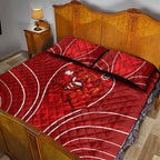 St George Illawarra Dragons Rugby Mascot Quilt Bed Set Australian Rugby Culture - Tribal Inspired Dragon