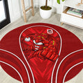St George Illawarra Dragons Rugby Mascot Round Carpet Australian Rugby Culture - Tribal Inspired Dragon