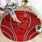 St George Illawarra Dragons Rugby Mascot Round Carpet Australian Rugby Culture - Tribal Inspired Dragon