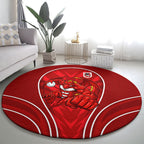 St George Illawarra Dragons Rugby Mascot Round Carpet Australian Rugby Culture - Tribal Inspired Dragon