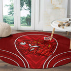 St George Illawarra Dragons Rugby Mascot Round Carpet Australian Rugby Culture - Tribal Inspired Dragon
