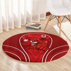 St George Illawarra Dragons Rugby Mascot Round Carpet Australian Rugby Culture - Tribal Inspired Dragon