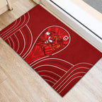 St George Illawarra Dragons Rugby Mascot Rubber Doormat Australian Rugby Culture - Tribal Inspired Dragon