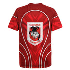 St George Illawarra Dragons Rugby Mascot Rugby Jersey Australian Rugby Culture - Tribal Inspired Dragon
