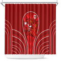 St George Illawarra Dragons Rugby Mascot Shower Curtain Australian Rugby Culture - Tribal Inspired Dragon