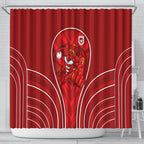 St George Illawarra Dragons Rugby Mascot Shower Curtain Australian Rugby Culture - Tribal Inspired Dragon