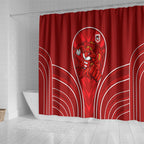 St George Illawarra Dragons Rugby Mascot Shower Curtain Australian Rugby Culture - Tribal Inspired Dragon