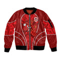 St George Illawarra Dragons Rugby Mascot Sleeve Zip Bomber Jacket Australian Rugby Culture - Tribal Inspired Dragon