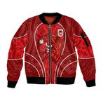St George Illawarra Dragons Rugby Mascot Sleeve Zip Bomber Jacket Australian Rugby Culture - Tribal Inspired Dragon