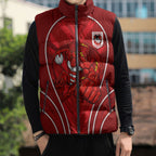 St George Illawarra Dragons Rugby Mascot Sleeveless Puffer Jacket Australian Rugby Culture - Tribal Inspired Dragon