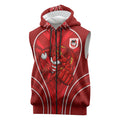 St George Illawarra Dragons Rugby Mascot Sleeveless Zip Hoodie Australian Rugby Culture - Tribal Inspired Dragon