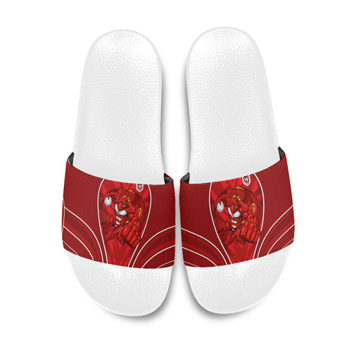 St George Illawarra Dragons Rugby Mascot Slide Sandals Australian Rugby Culture - Tribal Inspired Dragon