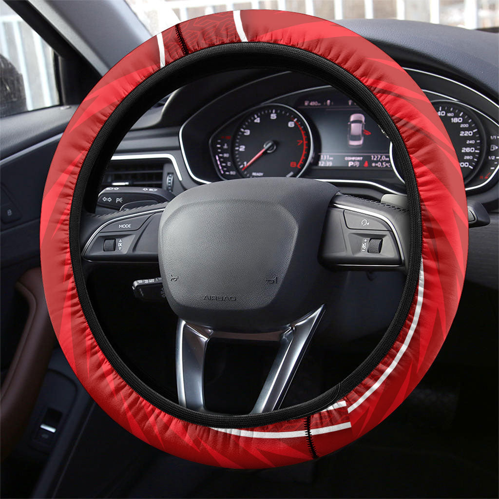 St George Illawarra Dragons Rugby Mascot Steering Wheel Cover Australian Rugby Culture - Tribal Inspired Dragon