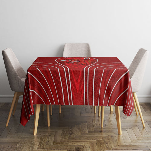 St George Illawarra Dragons Rugby Mascot Tablecloth Australian Rugby Culture - Tribal Inspired Dragon