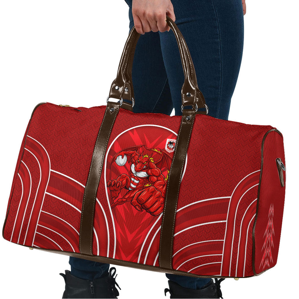 St George Illawarra Dragons Rugby Mascot Travel Bag Australian Rugby Culture - Tribal Inspired Dragon