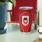 St George Illawarra Dragons Rugby Mascot Tumbler Cup Australian Rugby Culture - Tribal Inspired Dragon
