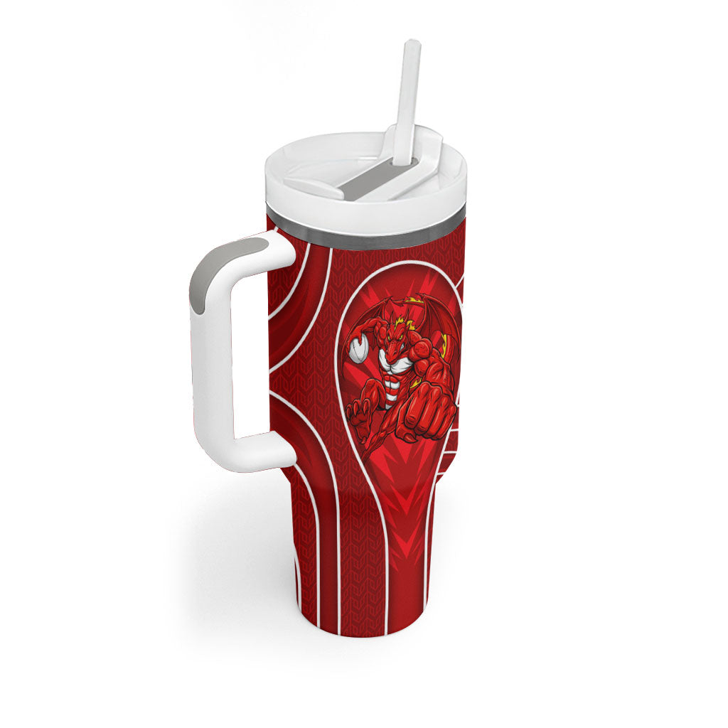 St George Illawarra Dragons Rugby Mascot Tumbler With Handle Australian Rugby Culture - Tribal Inspired Dragon