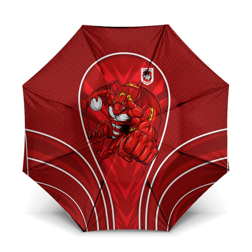 St George Illawarra Dragons Rugby Mascot Umbrella Australian Rugby Culture - Tribal Inspired Dragon
